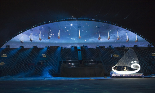 GIANT LED SCREEN, FLYING SAMBUQS & QAF BOAT